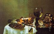 Willem Claesz Heda Breakfast Still Life with Blackberry Pie oil painting on canvas